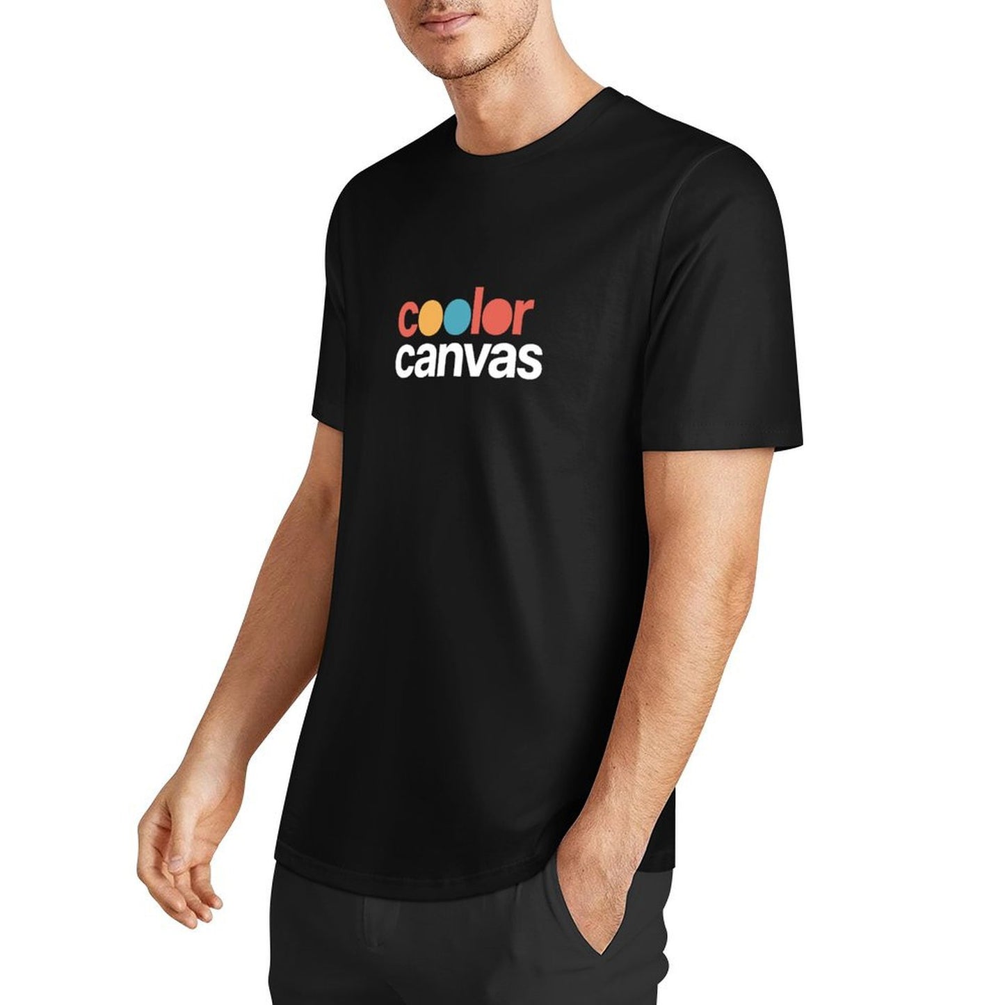 Men's all cotton printed T-shirt | Brand logo design | 100% cotton breathable | Casual and versatile summer style
