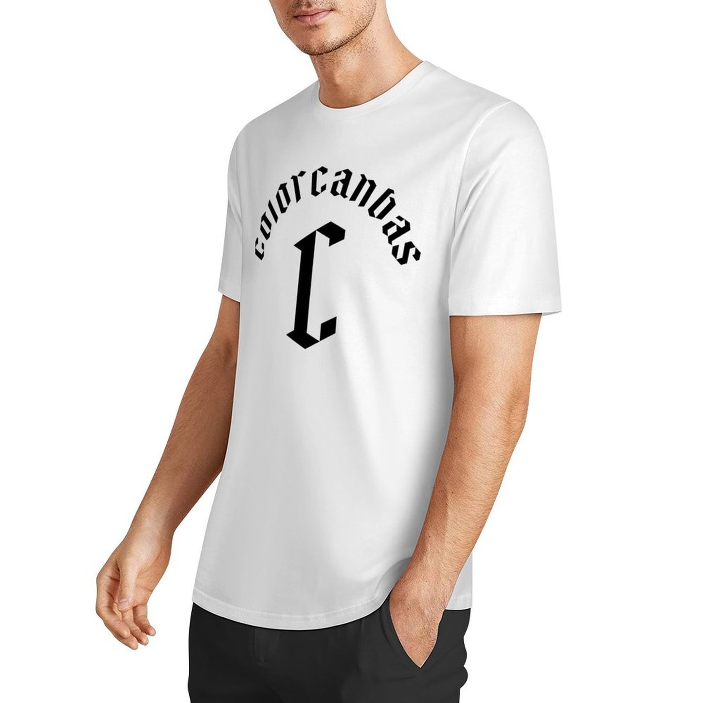 Men's pure cotton basic T-shirt | Brand letter combination print | Trendy logo | Comfortable and versatile