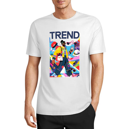 Men's Pure Cotton T-shirt | Comfortable And Versatile Trendy Top