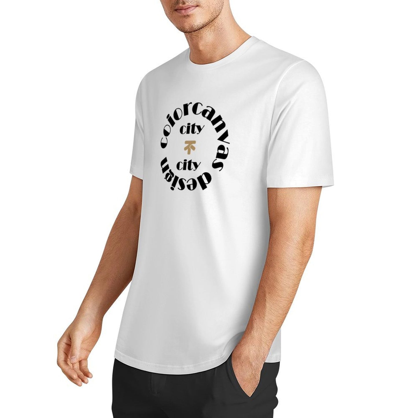 “City不City”Theme Men's T-shirt | 100% Cotton Basic | Lightweight and Breathable for Daily Commuting