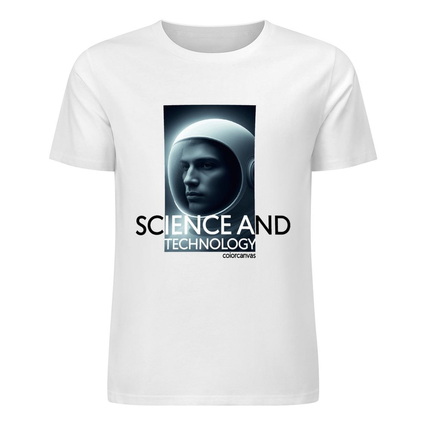Astronaut Technology Theme Pure Cotton T-shirt | Comfortable and Versatile Men's Top