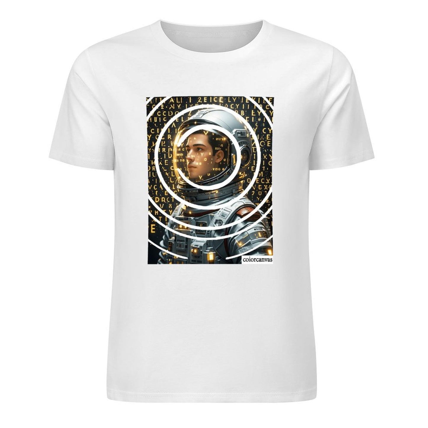 Interstellar Explorer | Technology inspired astronaut print men's pure cotton T-shirt