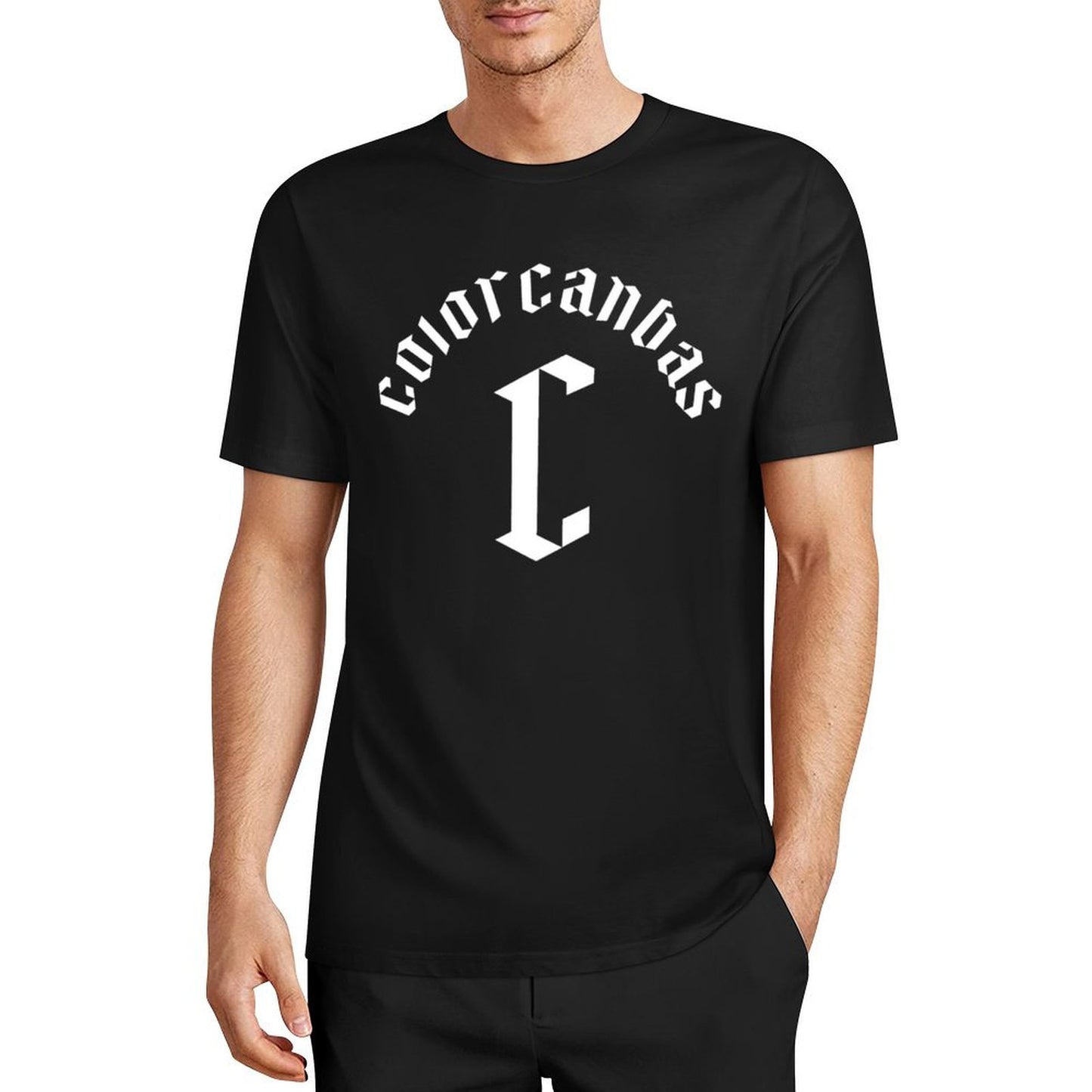 Men's pure cotton basic T-shirt | Brand letter combination print | Trendy logo | Comfortable and versatile