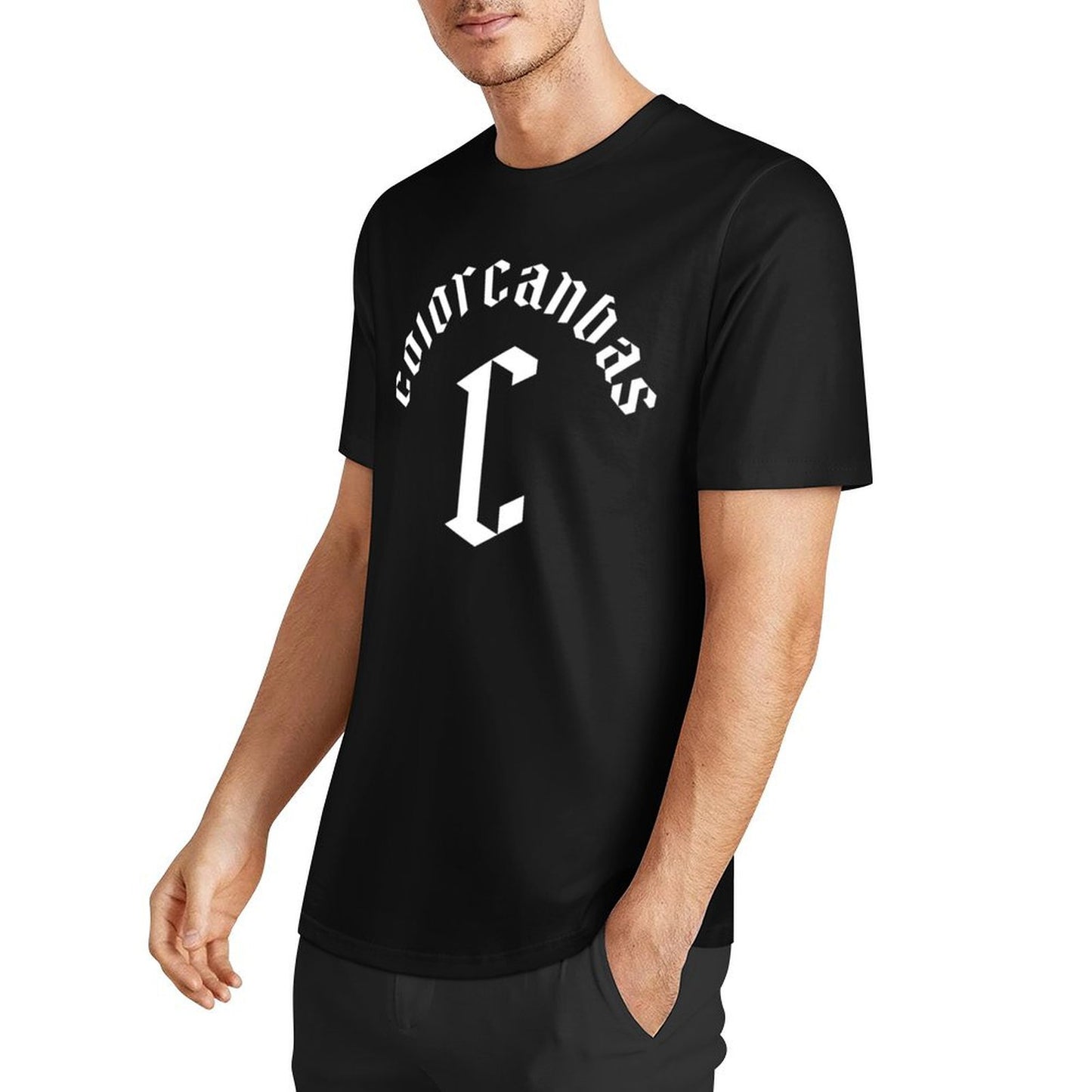 Men's pure cotton basic T-shirt | Brand letter combination print | Trendy logo | Comfortable and versatile