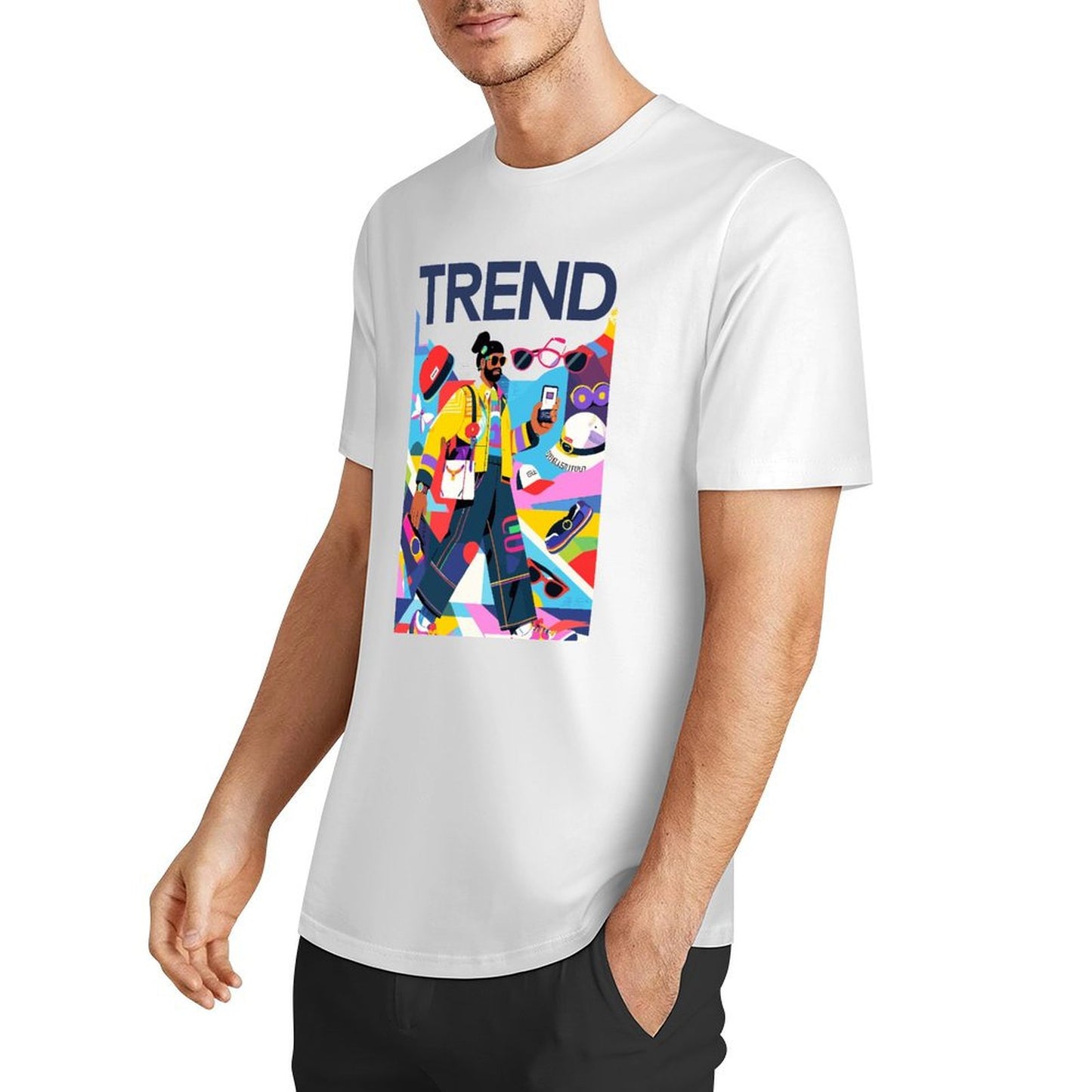 Men's Pure Cotton T-shirt | Comfortable And Versatile Trendy Top
