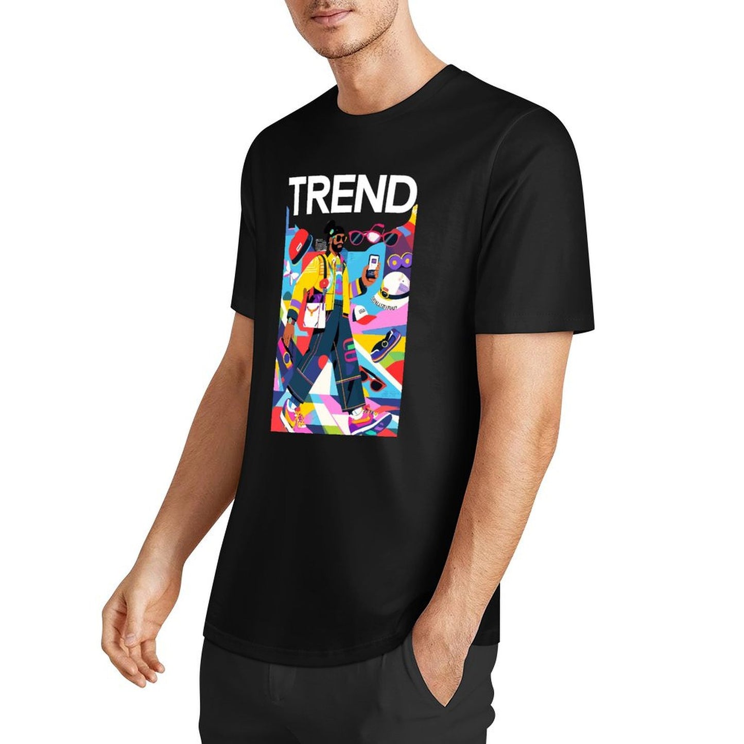 Men's Pure Cotton T-shirt | Comfortable And Versatile Trendy Top